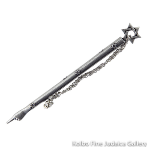 Yad, 6", Top Star with Many Small Stars, With Chain, Pewter