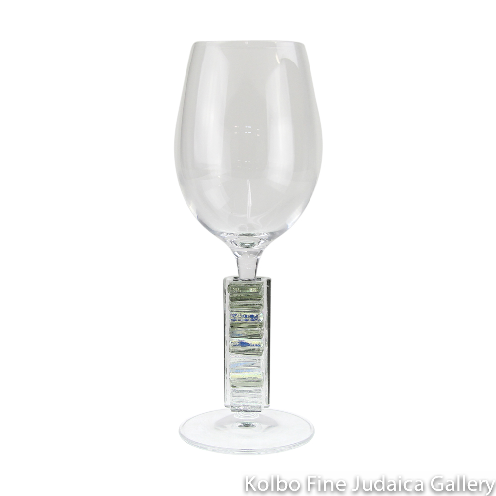Kiddush Cup, Grey-Gold Gradient, Dichroic Glass, Kolbo Exclusive