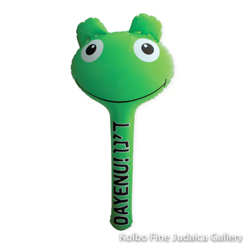 Inflatable Frog, Plastic with Hebrew and English Dayenu!