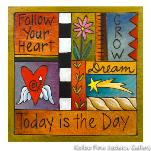 Wall Plaque, Daily Affirmation, 6" x 6"