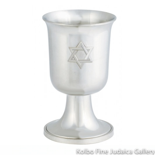 Child's Kiddush Cup With Star, Pewter