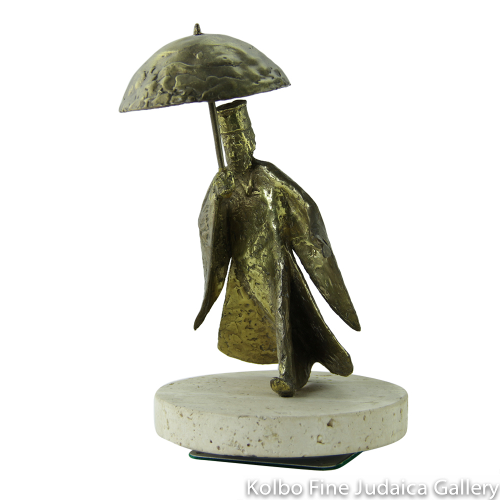 Rain in Jerusalem, Bronze Sculpture on Marble Base, 7’’, Limited Edition of 18 Pieces