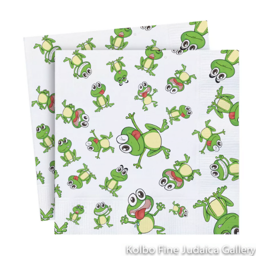 Napkins for Passover, Frog Design, Includes 20 Paper Napkins