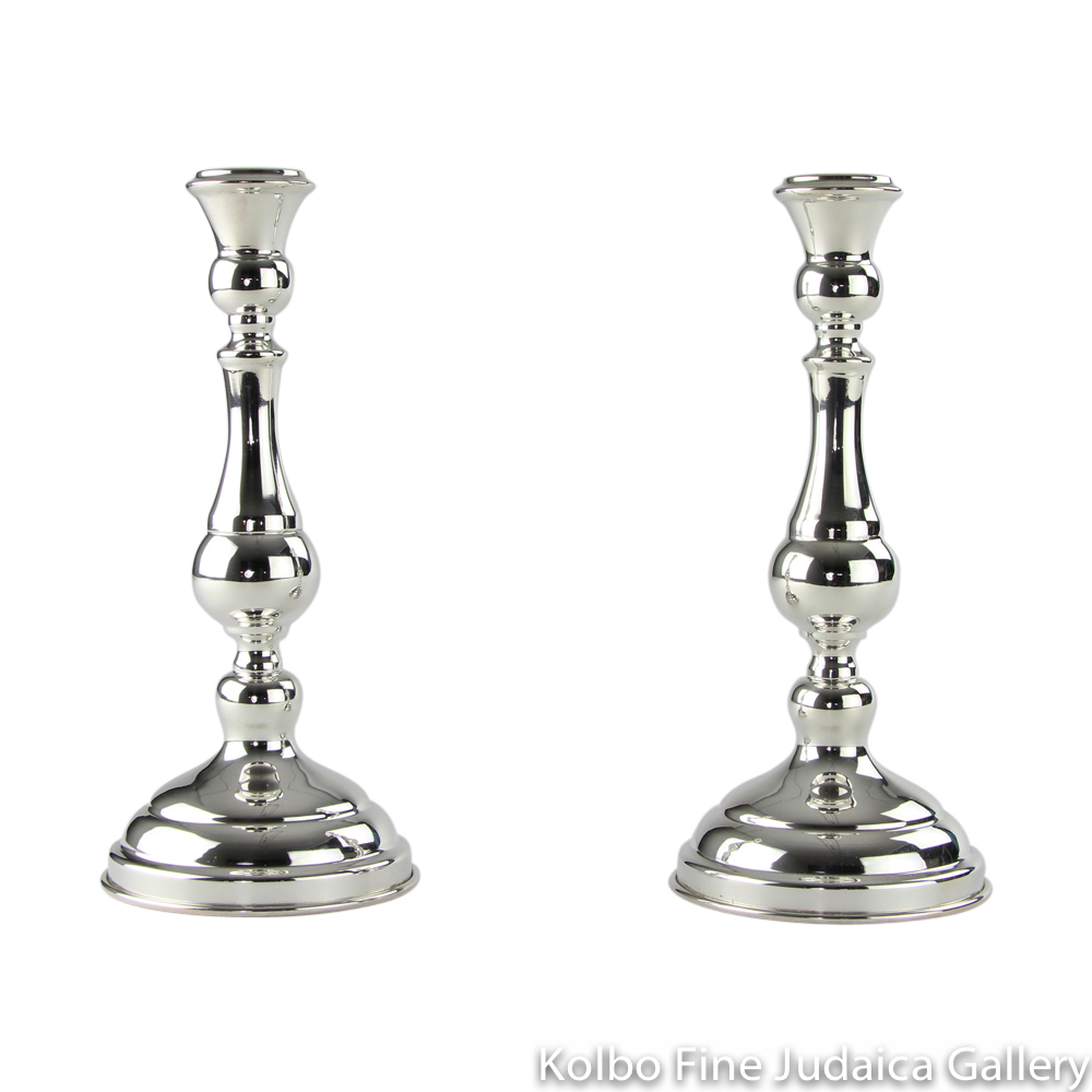 Candlesticks, Classic Design Without Filigree, Sterling Silver