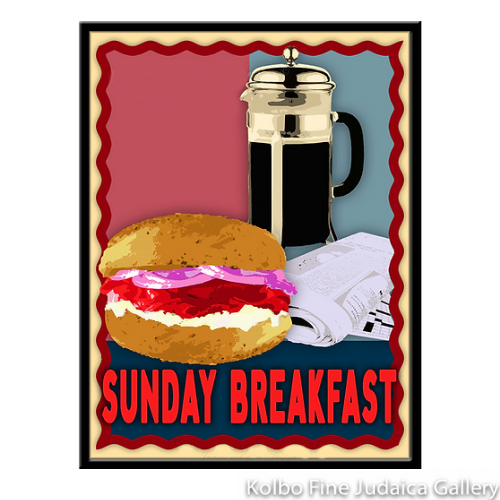 Sunday Breakfast, Original Design Giclee, Framed