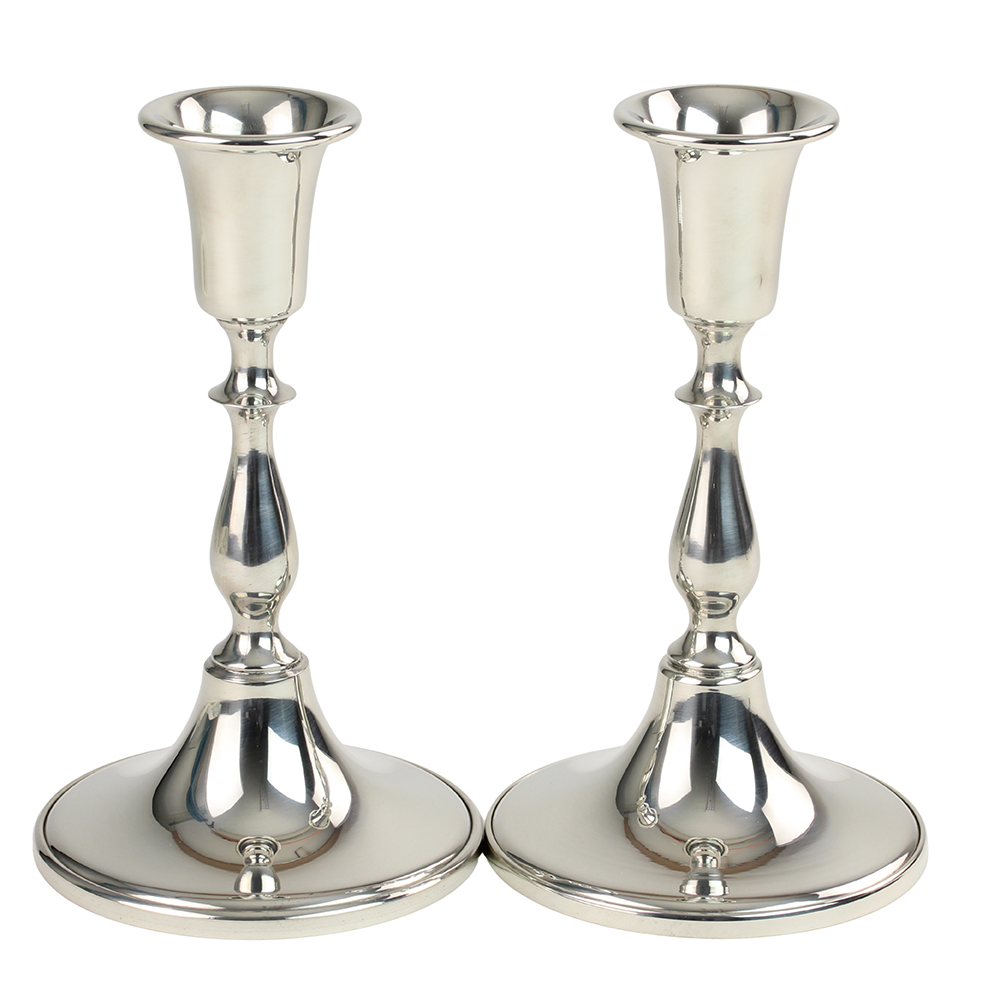 Candlesticks, Traditional Design, Pewter