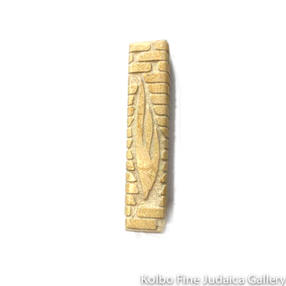 Mezuzah, Western Wall, Natural Red and Gold Jerusalem Stone