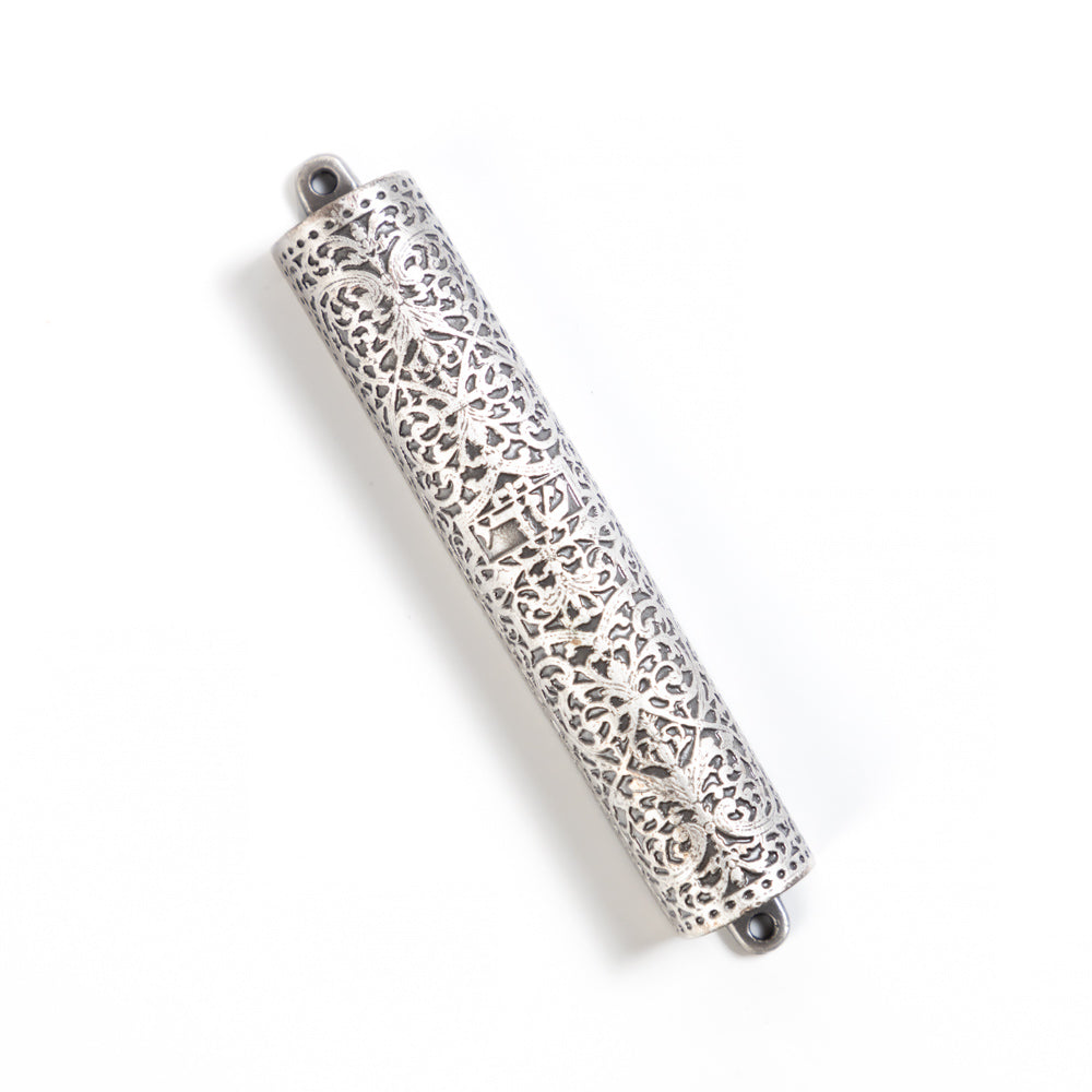 Mezuzah, Filigree Design in Pewter, Israel Museum Collection