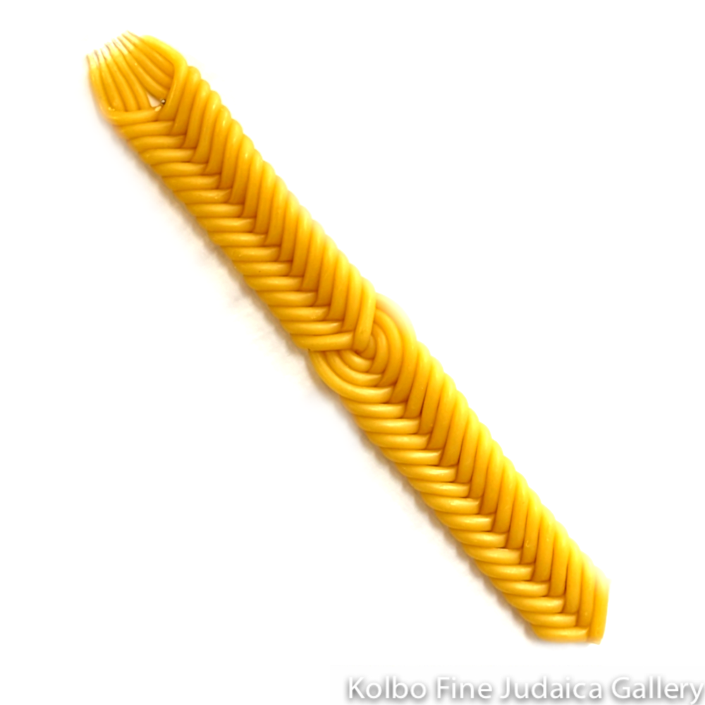 Havdalah Candle, Natural Beeswax, Braided with 8 Wicks