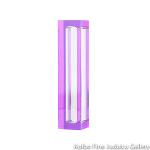Mezuzah, Acrylic with Purple Highlights