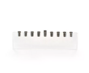 Menorah, Clear Lucite with Silver Color Adapters