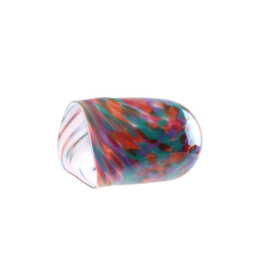 Breaking Glass and Pouch, Pink, Purple, and Teal, Hand-Blown Glass