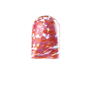 Breaking Glass and Pouch, Rose and White Hand-Blown Glass