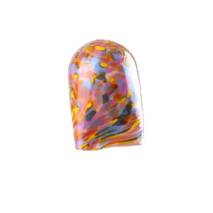 Breaking Glass and Pouch, Spring Colors, Hand-Blown Glass