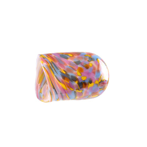 Breaking Glass and Pouch, Spring Colors, Hand-Blown Glass