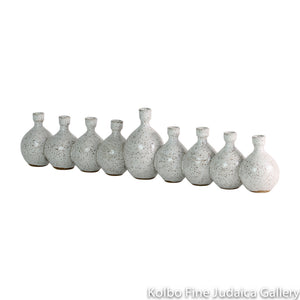 Menorah, White Glaze, Wheel Thrown Ceramic