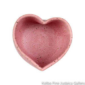 Bowl, Small, Heart Shaped, Jewelry Holder, Pink Ceramic