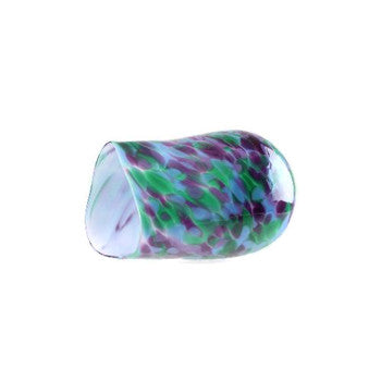 Breaking Glass and Pouch, Cool Colors, Hand-Blown Glass