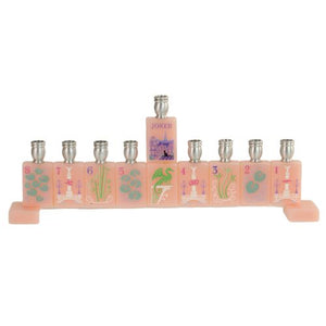 Menorah, Mah Jongg Tiles on Blush Pink