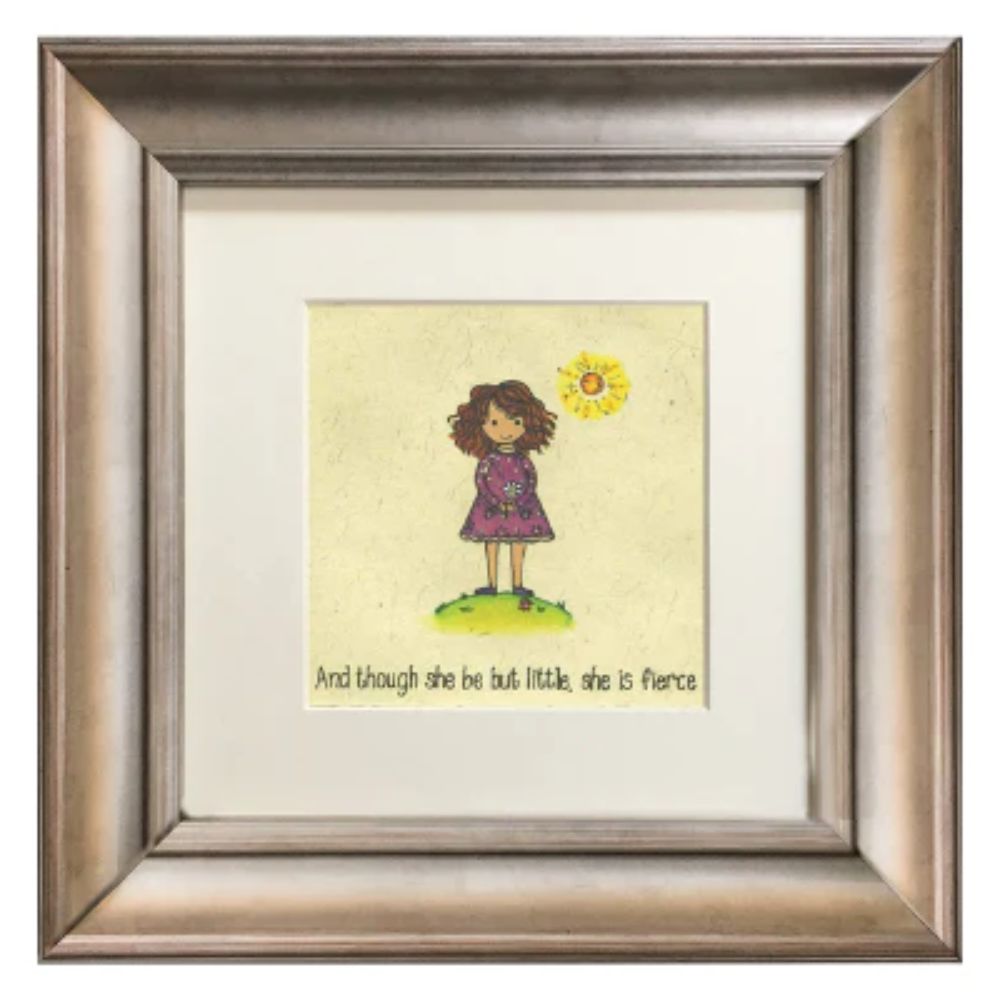 And Though She Be But Little, Mini, Hand-Painted, Framed