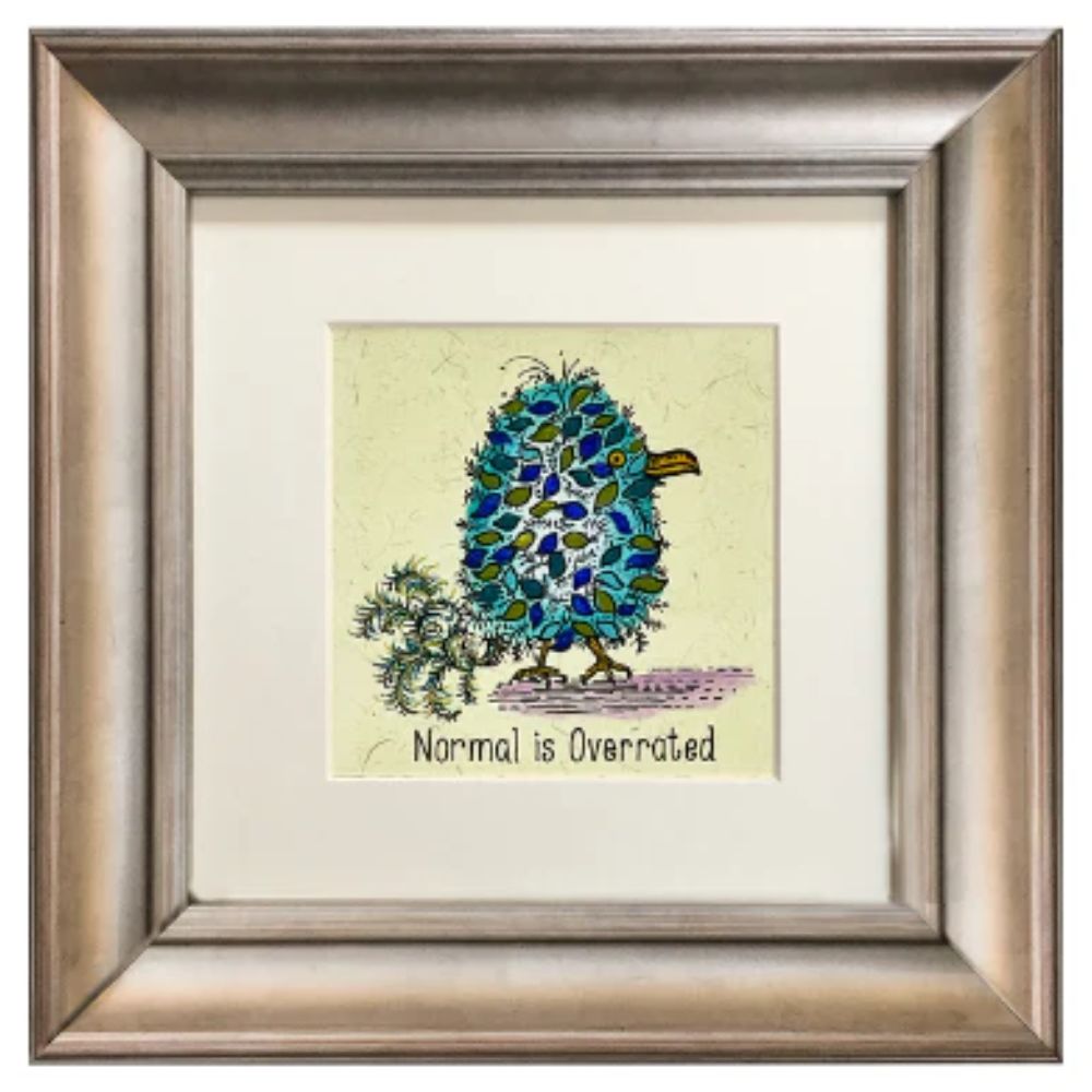 Normal Is Overrated, Mini, Hand Painted, Framed
