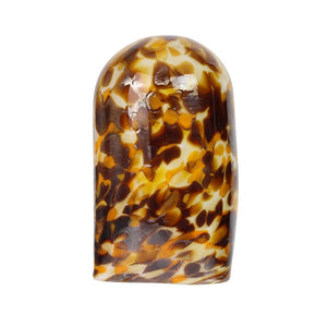 Breaking Glass and Pouch, Earthy Brown and Yellow Colors, Hand-Blown Glass