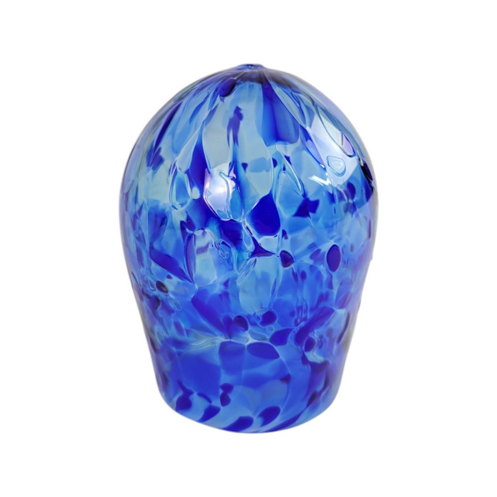 Breaking Glass and Pouch, Aqua and Cobalt Blue Mix