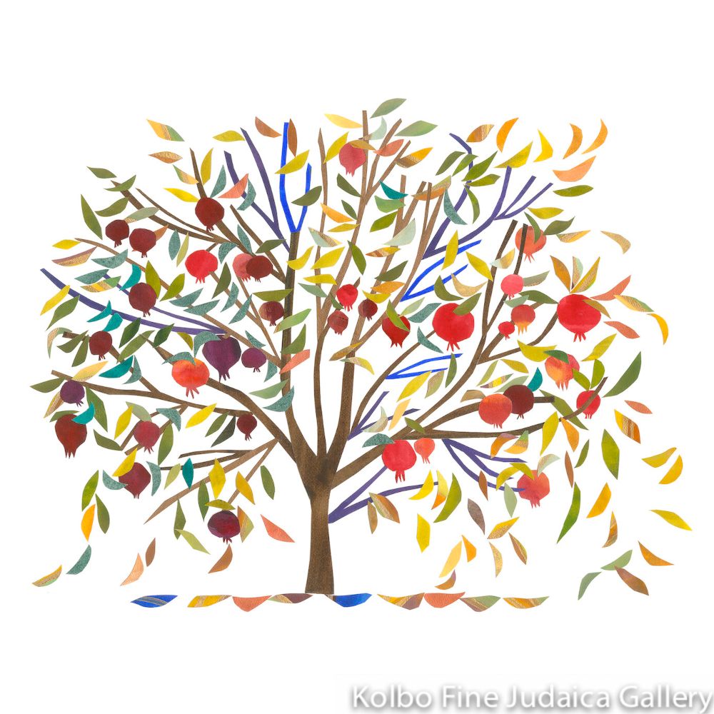 Pomegranate Tree of Life, Giclee Print, Limited Edition, Medium Size, Framed