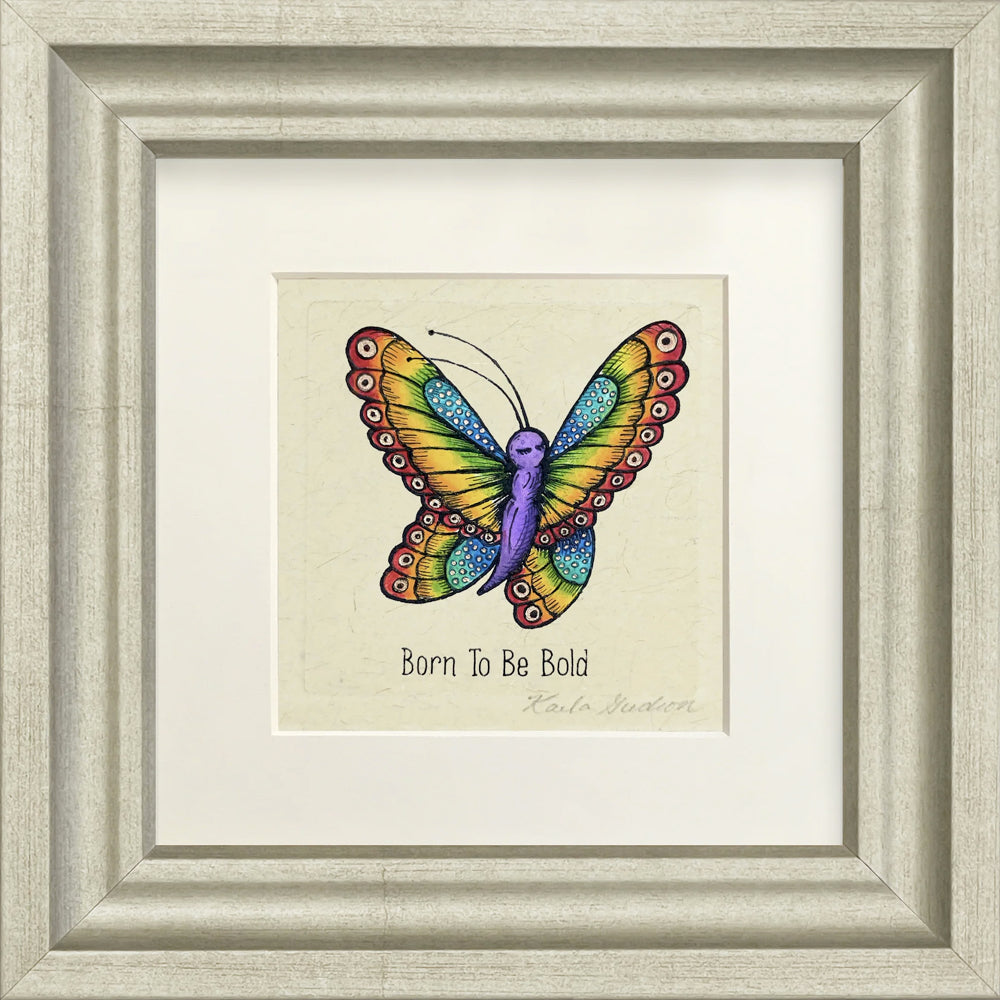 Born To Be Bold, Mini, Hand-Painted, Framed