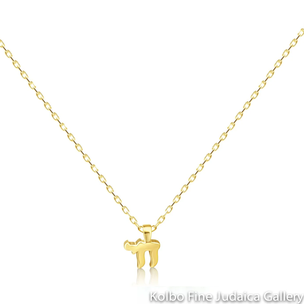 Necklace, Chai, 14K Yellow Gold on 18" Chain