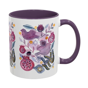 Mug, Birds and Pomegranates Original Design