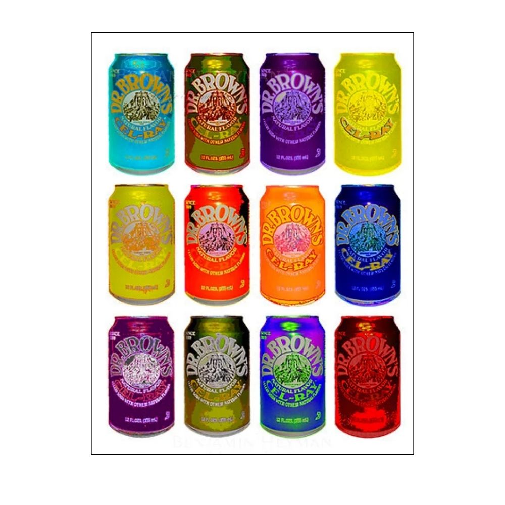 Dr. Brown's Celray, Rainbow, Original Design Giclee, Unframed 18" x 24"