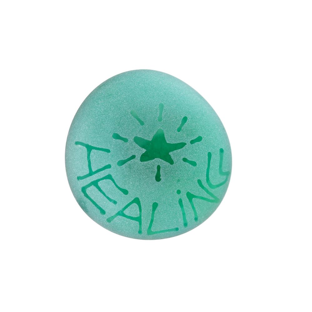 Intention Stone, Healing Etched in Glass