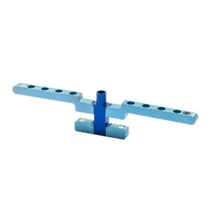 Menorah, Collapsible Travel Design, Blue Anodized Aluminum