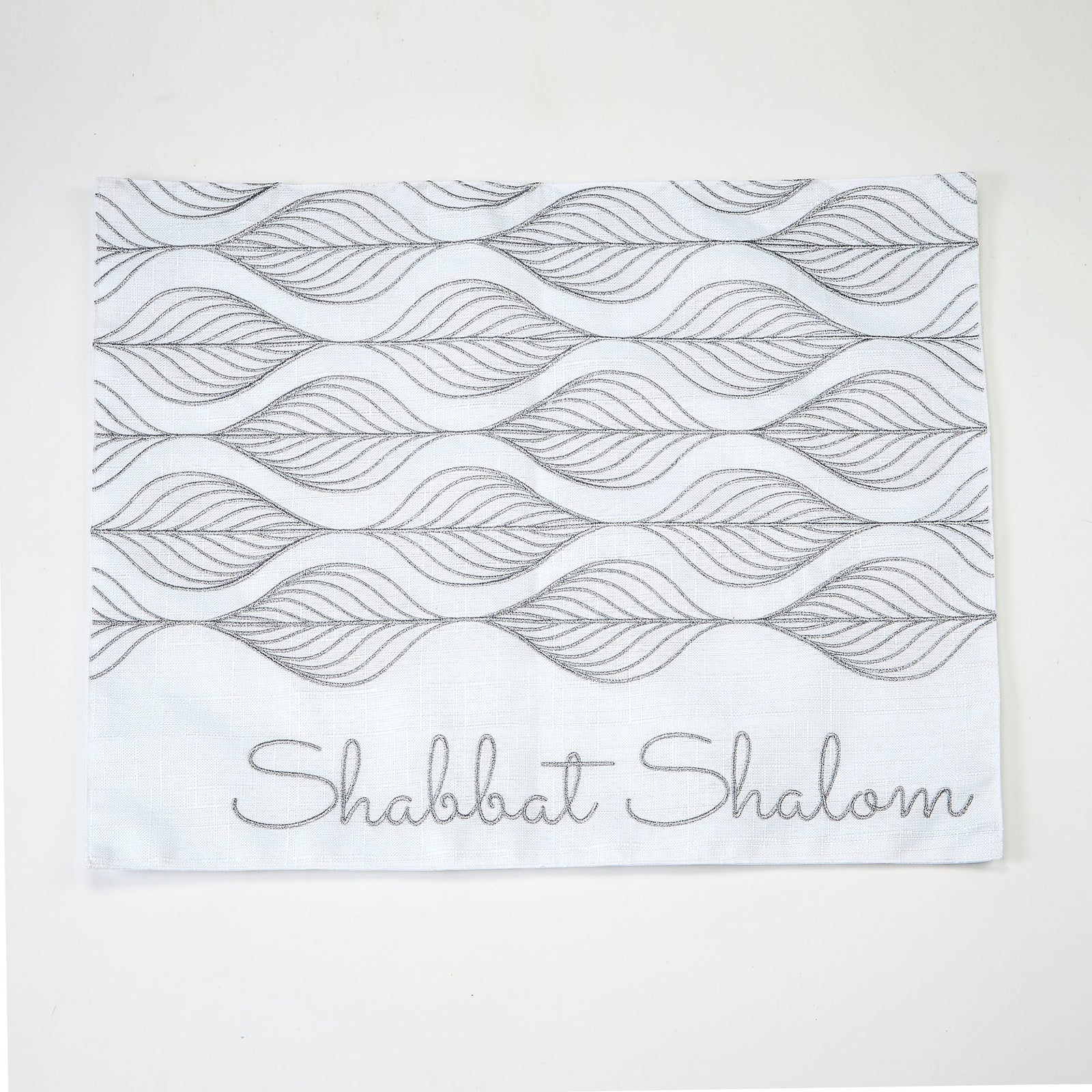 Challah Cover, Silver Leaf Pattern
