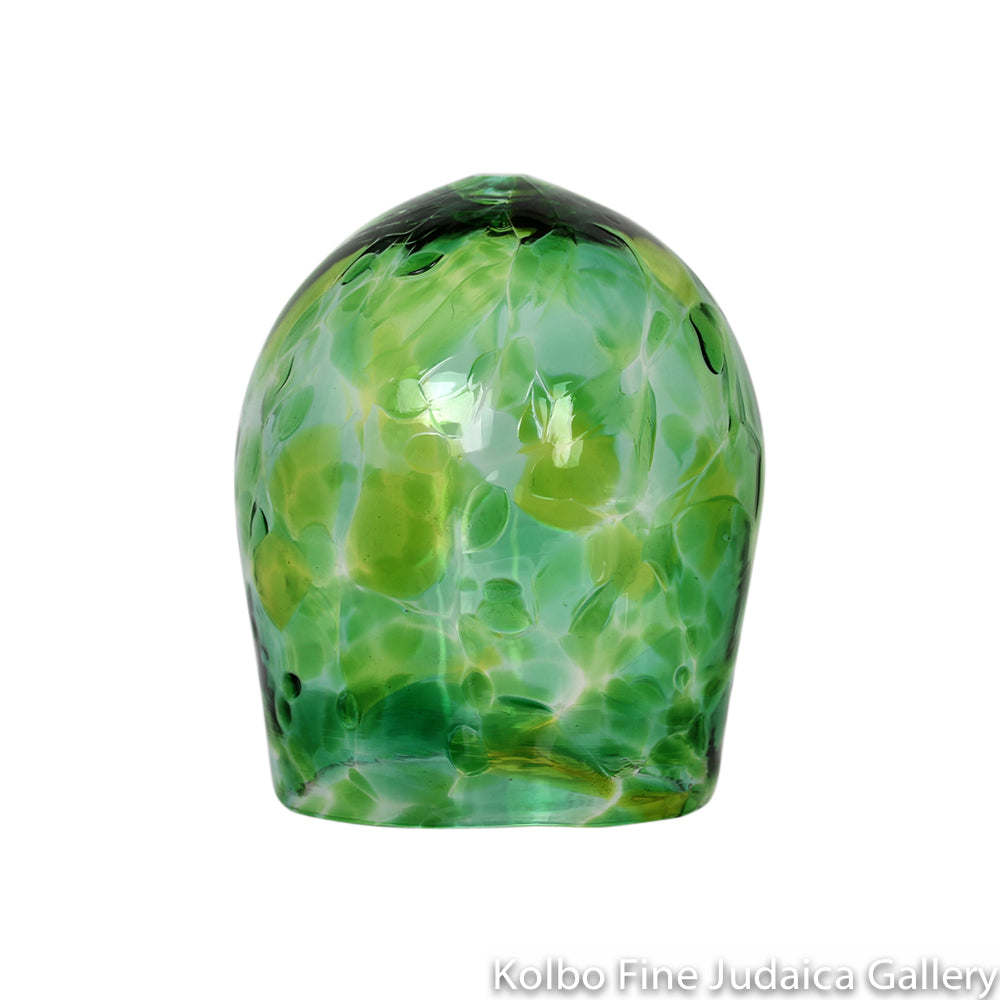 Breaking Glass and Pouch, Green Mix, Hand Blown