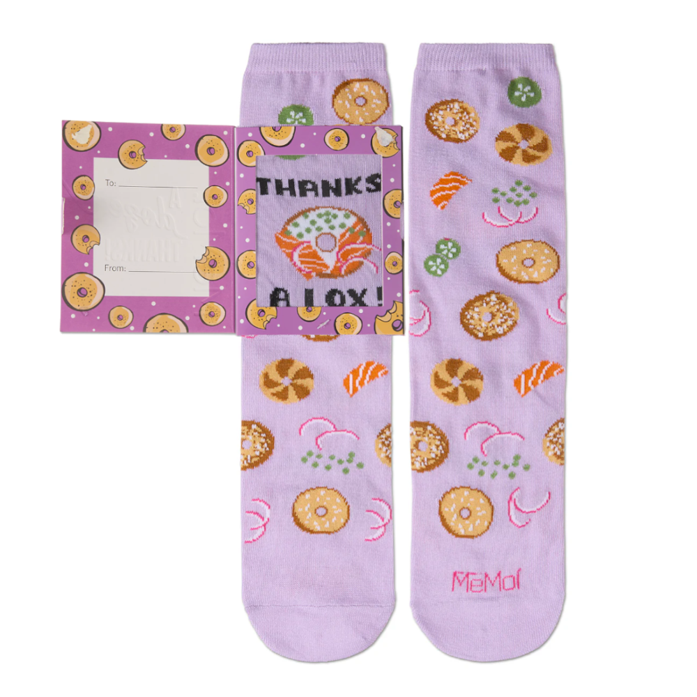 Socks, Thanks A Lox, Includes Greeting Card