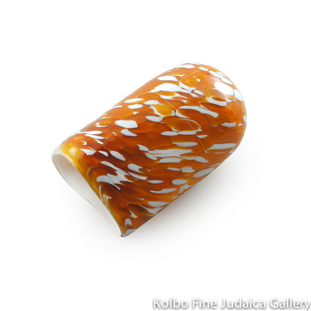 Breaking Glass and Pouch, Gold and White, Hand-Blown Glass