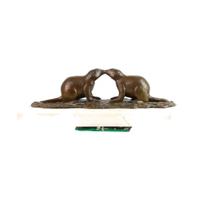 Friendship Maquette, Bronze Sculpture on Rotating Marble Base, 4", Numbered Edition