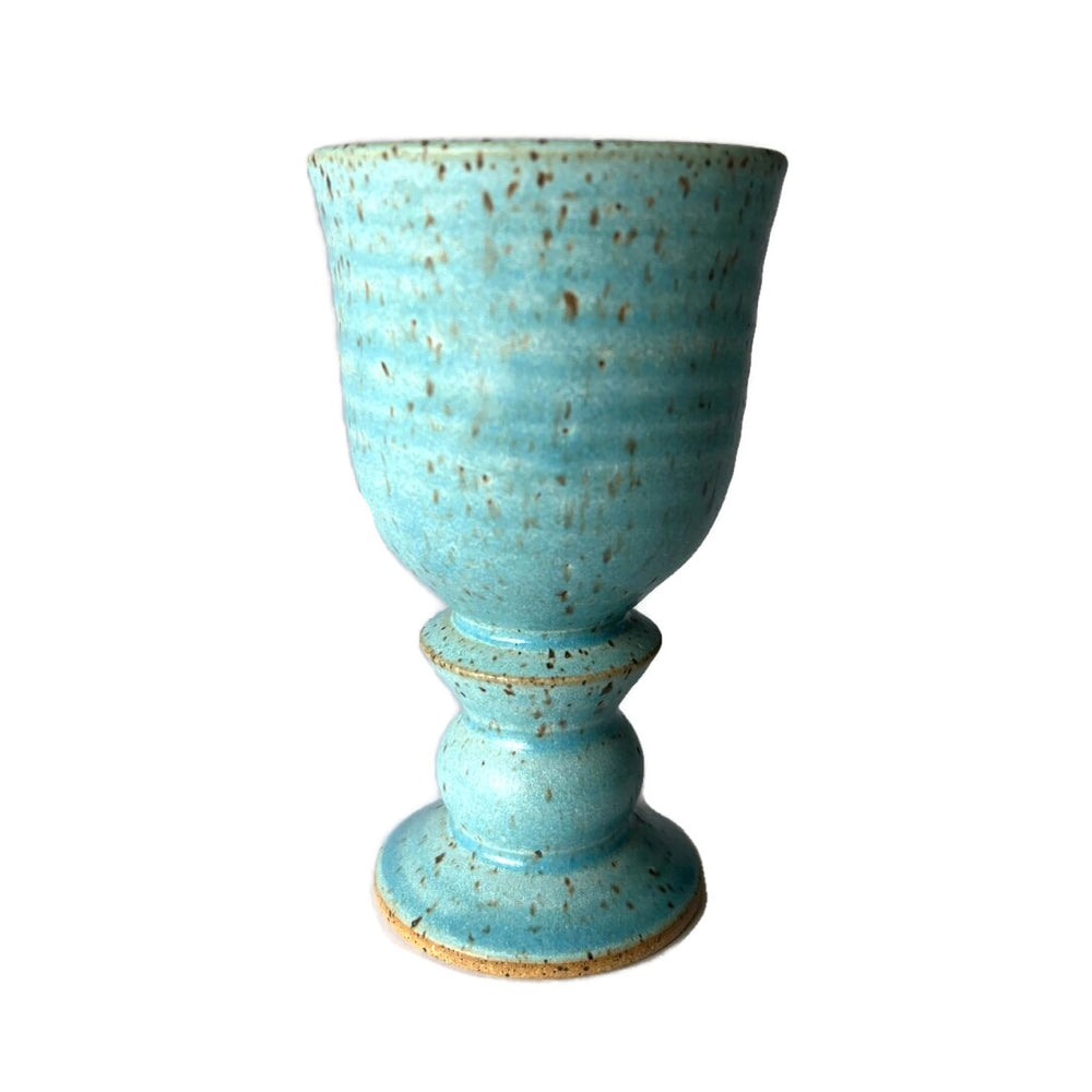 Kiddush Cup, Robins Egg Blue Glaze, Wheel Thrown Ceramic
