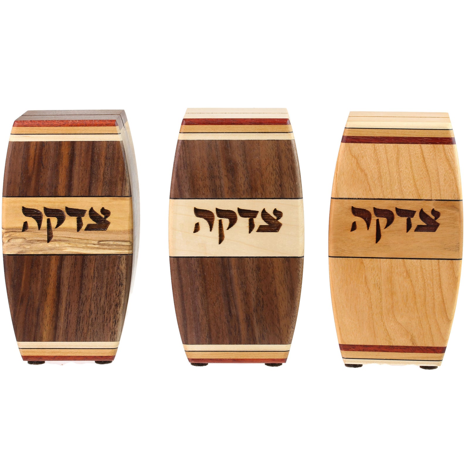 Tzedakah Box, Arc Design, Mixed Woods