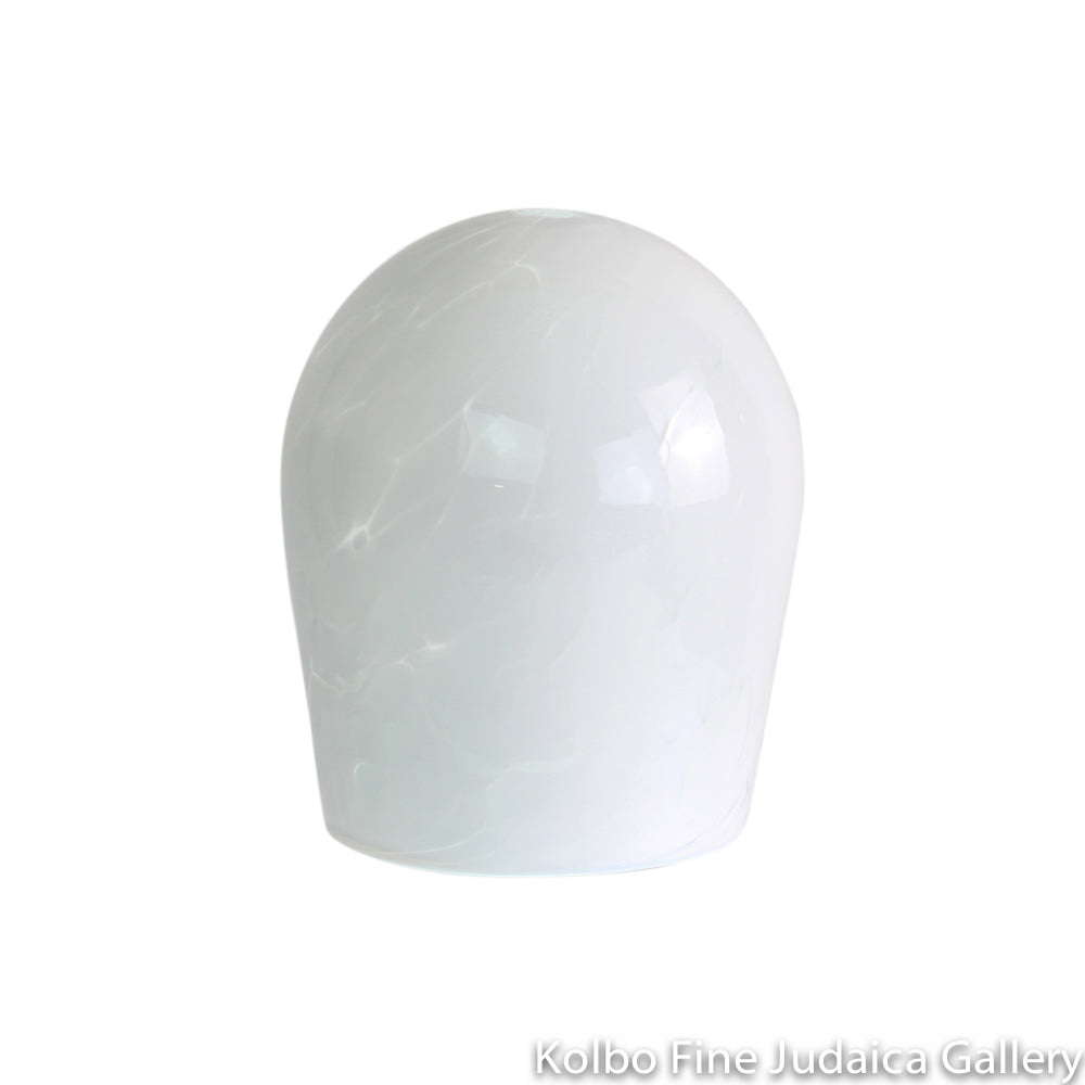 Breaking Glass and Pouch, White, Hand Blown