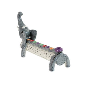 Menorah, Elephant, Hand Made and Individually Painted Ceramic