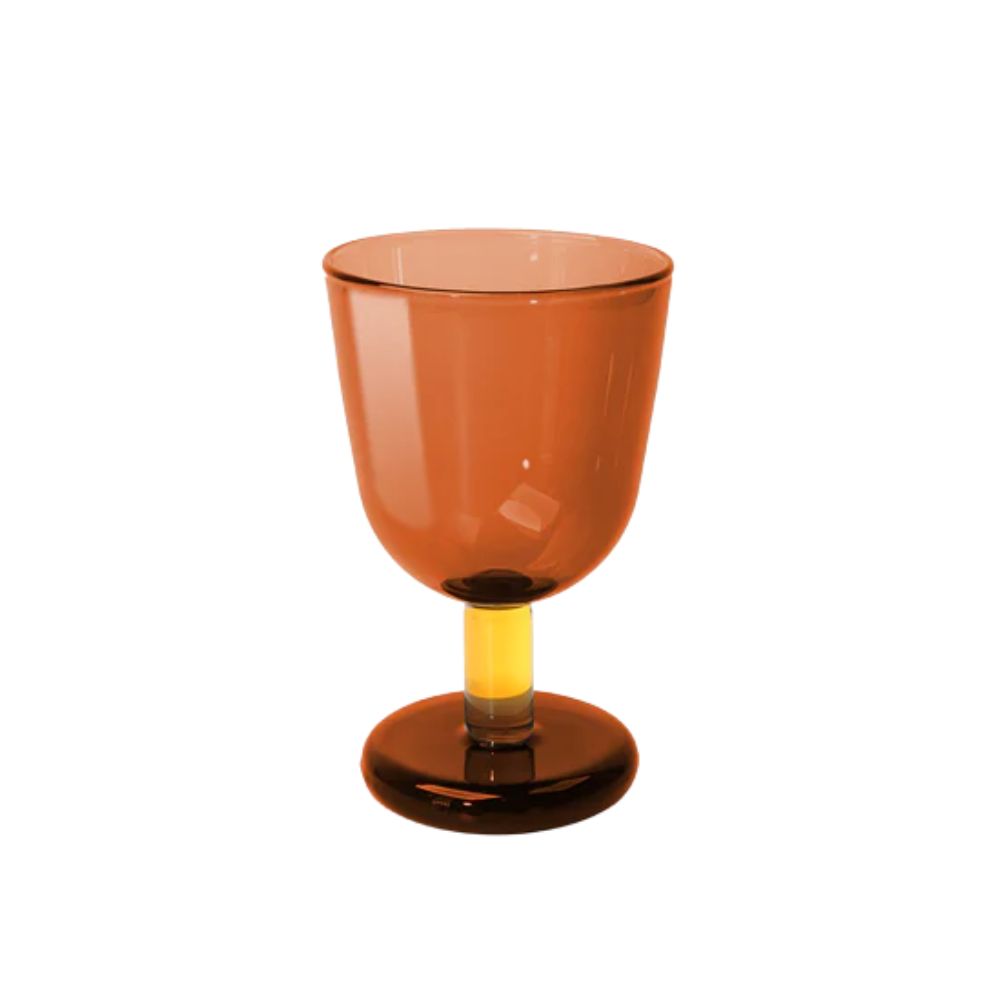 Kiddush Cup, Amber and Yellow Glass