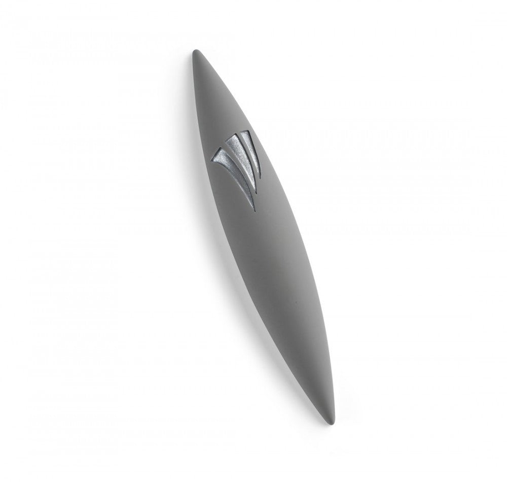 Mezuzah, Apollo Design, Gray with Silver Detail, Stone