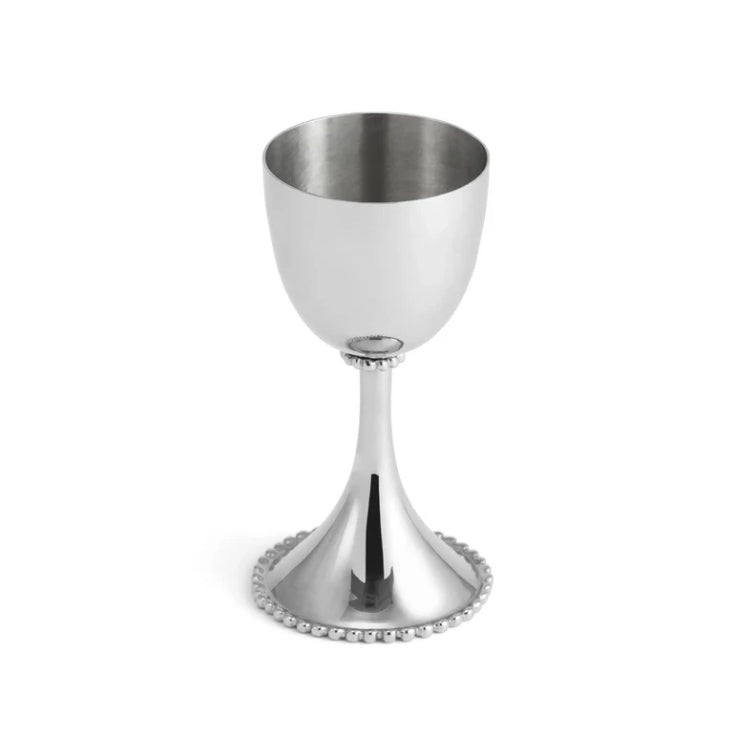 Kiddush Cup, Molten Dotted Design, Nickel Plate Over Stainless Steel