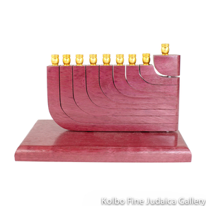 Menorah, Purpleheart, Kinetic Design, Wood
