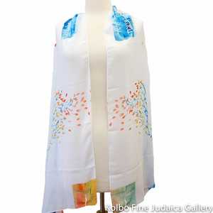 Tallit Set, Tree Of Life, Chiffon, 18 x 72”