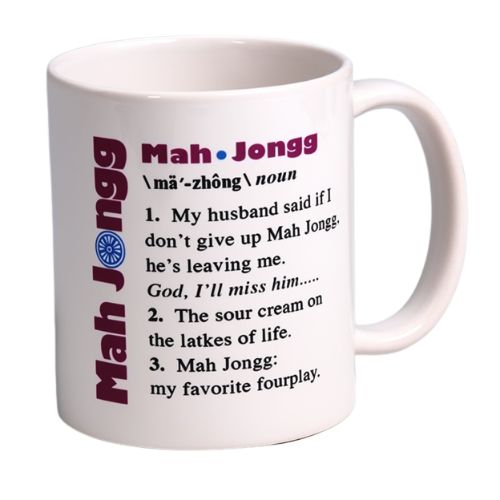 Mug, Whimsical Mah Jongg Design