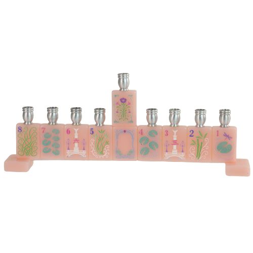 Menorah, Mah Jongg Tiles on Blush Pink